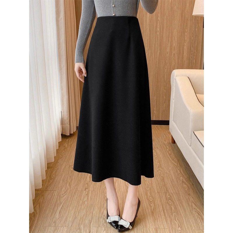 轻熟优雅毛呢半身裙女2026春季新款高腰显瘦A字长裙酒红色大摆裙,淘宝优惠券,粉丝福利购,淘宝优惠卷