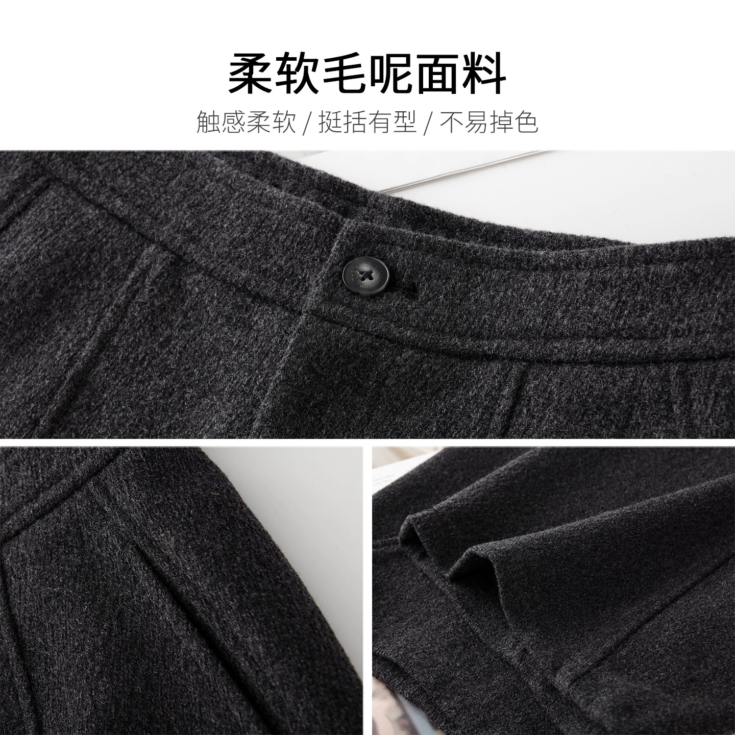 灰色毛呢阔腿弯刀裤女今年流行爆款八分哈伦裤小个子九分阔腿裤子,淘宝优惠券,粉丝福利购,淘宝优惠卷