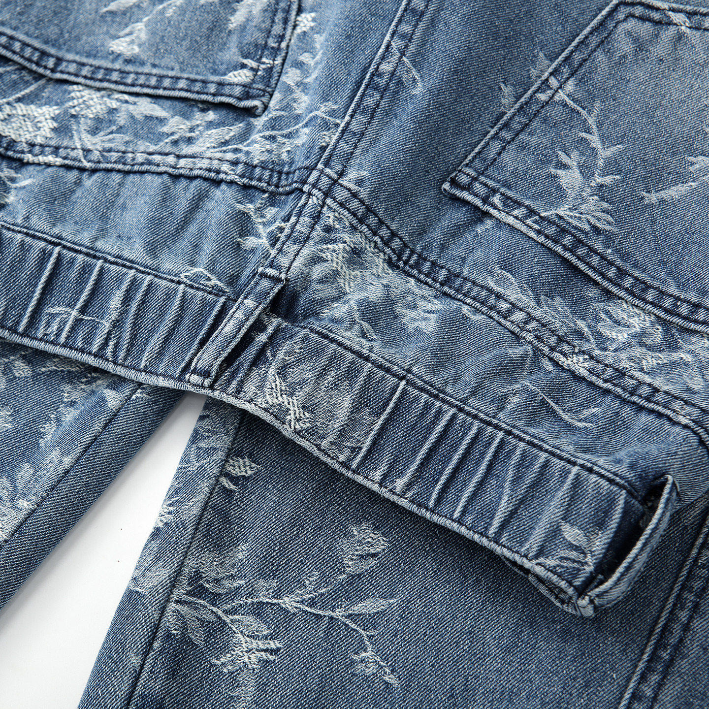 高端提花阔腿弯刀牛仔裤女春秋2026新款设计感高腰宽松显瘦直筒裤,淘宝优惠券,粉丝福利购,淘宝优惠卷