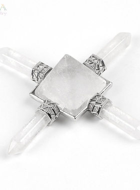 包邮聚四方灵气天然水晶摆件金字塔粉晶白水晶黑曜石摆件物件