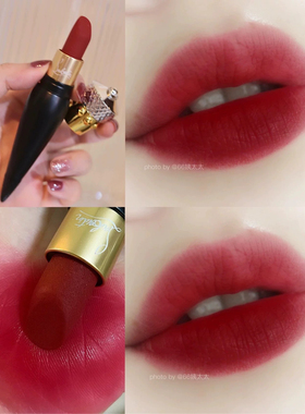 Christian Louboutin女王权杖黑管口红cl水润001S丝滑001哑光001M