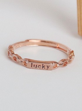 纯银戒指女时尚百搭个性文艺镂空