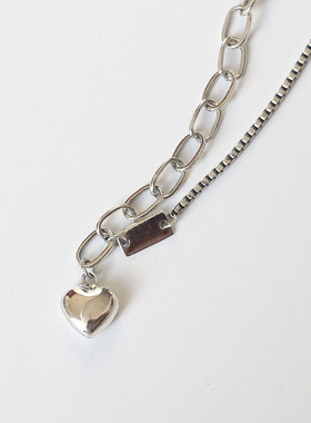 S925纯银小众设计立体爱心手链