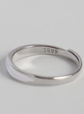 情侣999足银莫比乌斯对戒