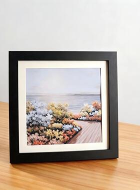 油画棒相框正方形方4寸九宫格绘画10x10cm纸装裱展示摆台作品画框
