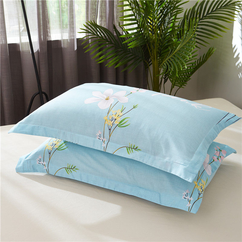 100%纯棉斜纹枕套一对装48*74cm全棉枕芯套单人学生枕头套特价