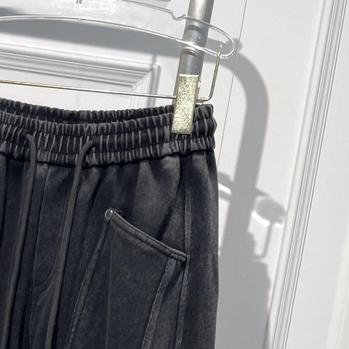 美式百搭高街复古酵洗阔腿裤女2025秋新款宽松显高显瘦弯刀休闲裤 - 图0