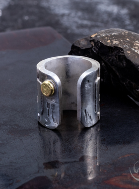 高山隆超人点金刀片戒指 stoplight尾戒指环男女银饰