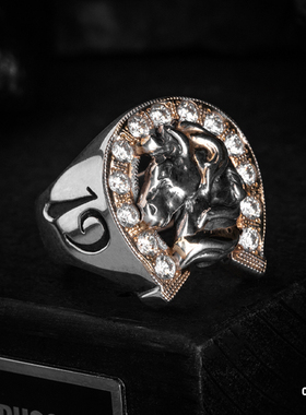 BillWallLeather鎏金马蹄戒指