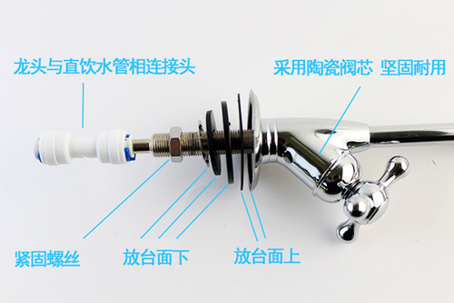 大信整体厨房净水器 净水机单水 鹅颈水龙头 直饮二分PE管开关 - 图1