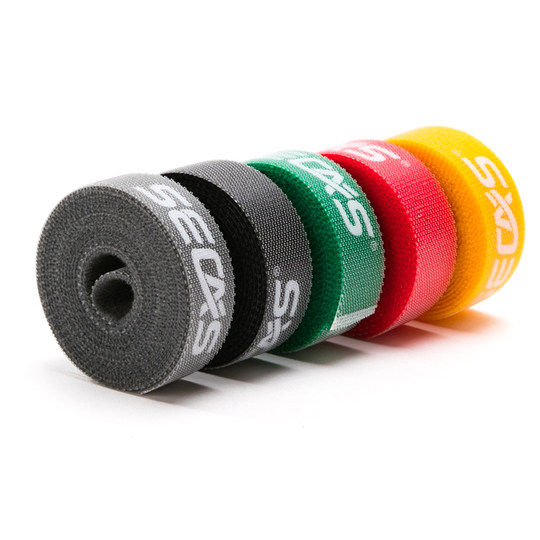 Computer Velcro cable management with color grid