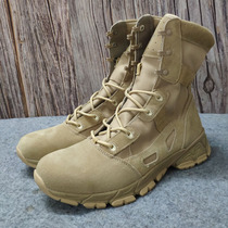 Foreign Trade Raw Single Genuine Leather High Cylinder Outdoor Light Special Soldier Military Fans Shoes Men Mountaineering Boots Desert Jungle Boots