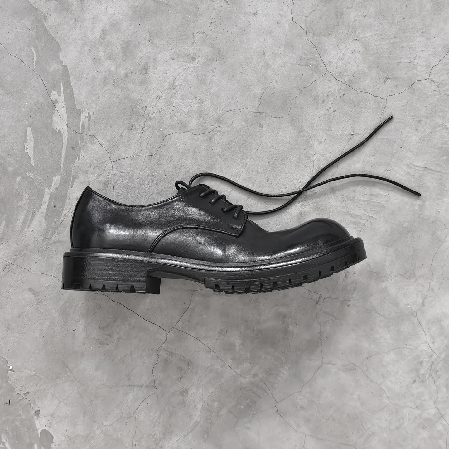 日系大头皮鞋低帮鞋复古做旧牛皮圆头休闲皮鞋手工厚底增高德比鞋,淘宝优惠券,粉丝福利购,淘宝优惠卷