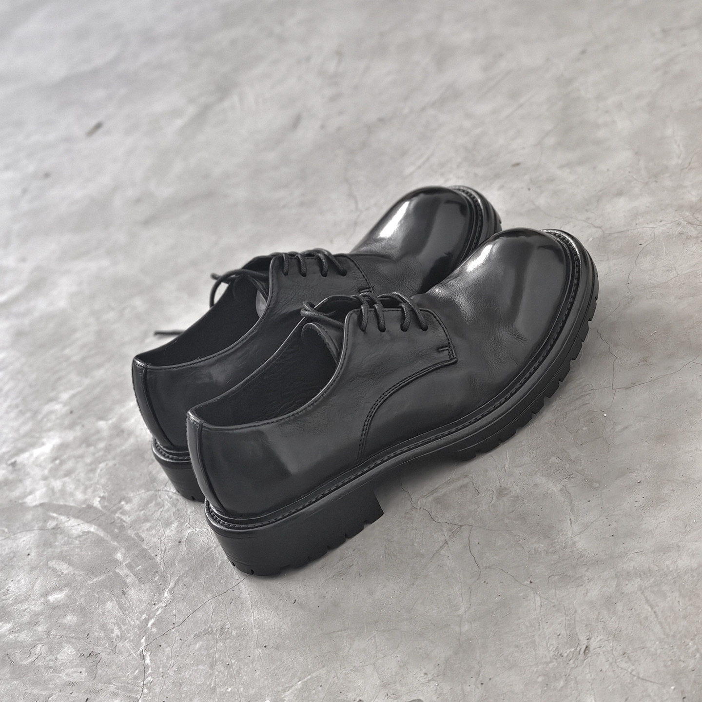 日系大头皮鞋低帮鞋复古做旧牛皮圆头休闲皮鞋手工厚底增高德比鞋,淘宝优惠券,粉丝福利购,淘宝优惠卷