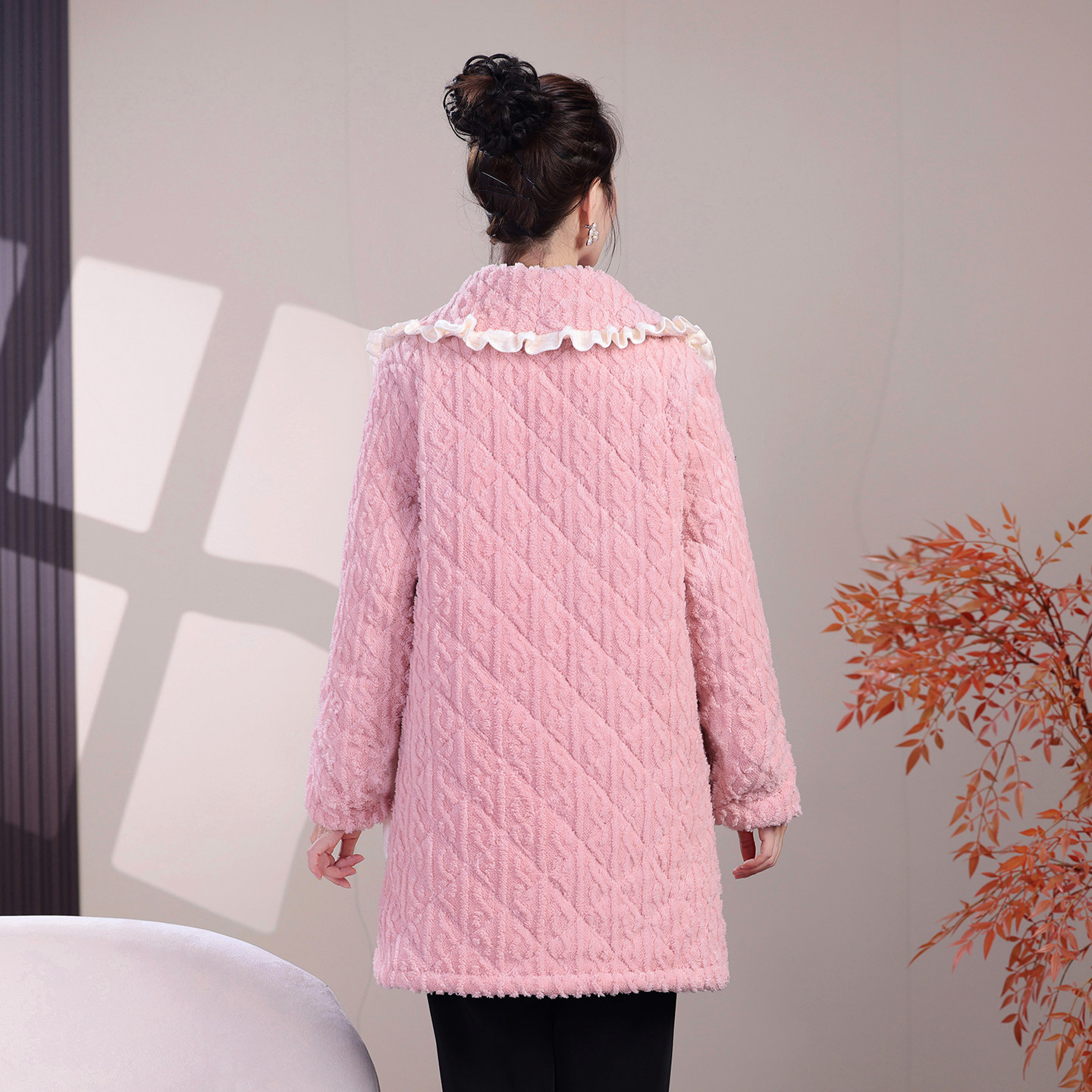 冬天新款棉罩衣女外穿加绒加厚保暖棉服长款妈妈装棉袄耐脏干活穿,淘宝优惠券,粉丝福利购,淘宝优惠卷