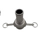 Stainless steel quick connector C-type extra-weighted water pipe leather pipe snap-type water pump sprinkler truck handle type quick connection 1 inch