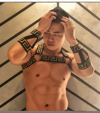 Бретельки 男士跑大趴体跳舞蹈胸背肩带夜店舞台表演派对同志松紧带