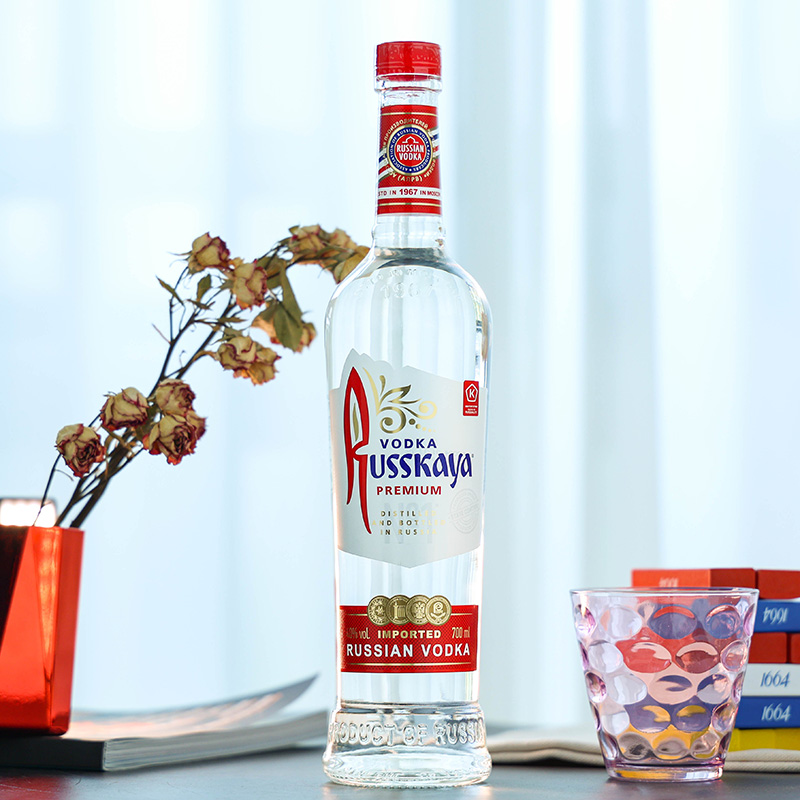 俄罗斯红牌伏特加RUSSKAYA VODKA 原味700mL 俄罗斯原装进口洋酒 - 图3