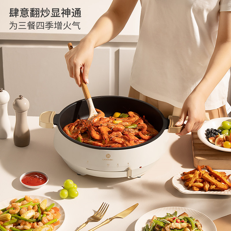 利仁电煎锅j3213蒸煮一体电饼铛 LIVEN利仁电饼铛/可丽饼机/薄饼机