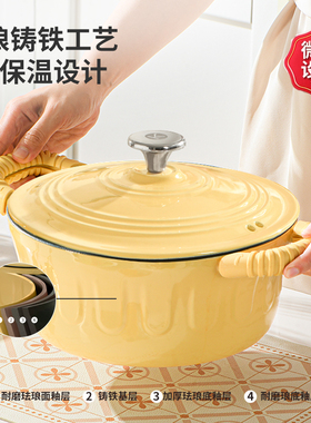 【利仁】高端分体式多功能珐琅锅