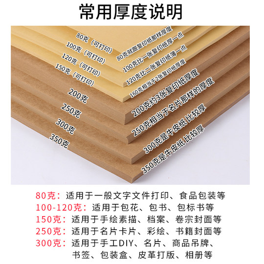 4 Blatt 8K-Kraftpapier, Kunstkarton, Kraftkarton