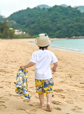 儿童纯棉白色背心宽松男女童百搭休闲白T恤夏季2023新中小童打底