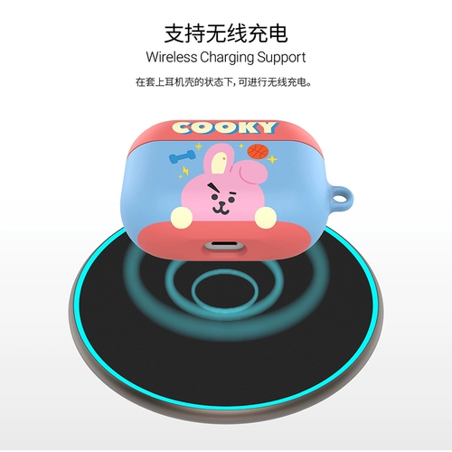 BT21 Bulletprone Youth Group Airpods Pro Cover Apple 2 -го поколения Apple Третий генерация Creative Cartoon Wireless Copect