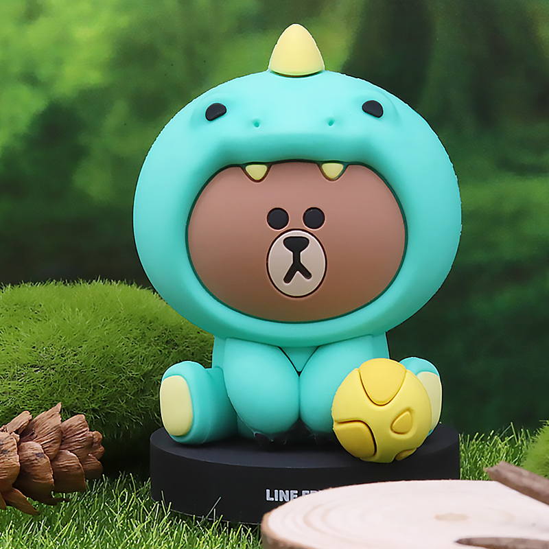 LINE FRIENDS布朗熊盲盒丛林系列第二代车载摆件可爱汽车小饰品-图1