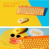 Корейская линия друзья бухую медведь беспроводная клавиатура настольная ноутбука S Тихий клавиатура Мини милая девушка