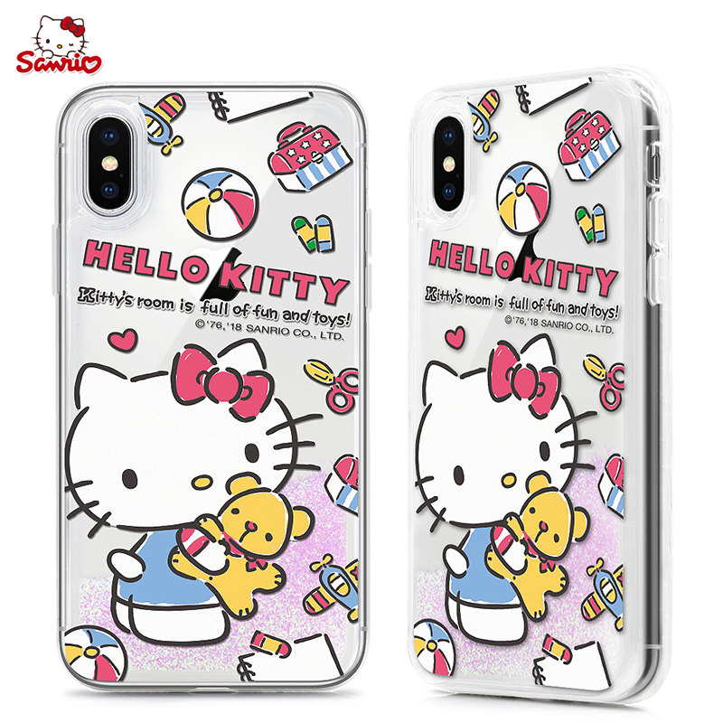 HelloKitty新款iPhoneX流沙手机壳苹果8Plus卡通10防摔7P保护套X