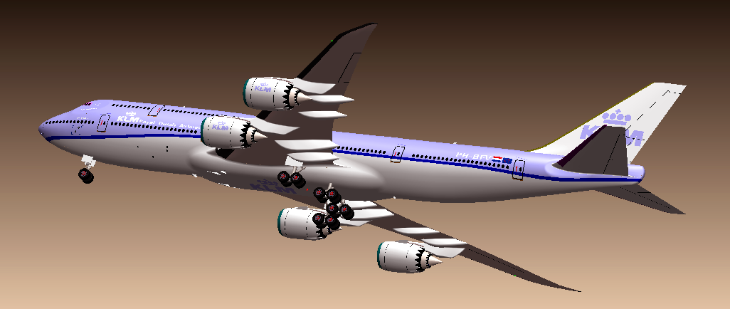 飞机波音Boeing 747 8i KLM波音飞机3D模型 - 图1