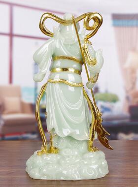 关公招财摆件客厅镇宅保平安商铺武财神像公司办公室乔迁开业礼品