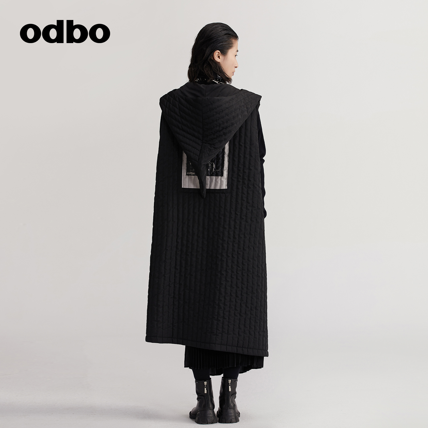 【商场同款】odbo/欧迪比欧冬季新款棉服女设计感小众背心