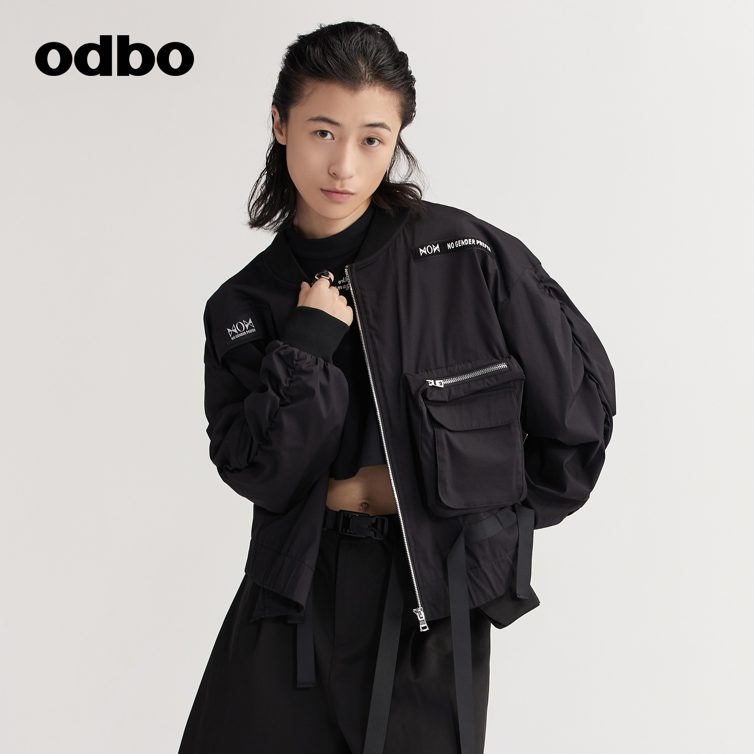 odbo/欧迪比欧原创设计时尚短外套女夏冬新款百搭棒球服夹克