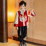 Ханьфу, зимний детский костюм мальчика цветочника, детская зимняя одежда для мальчика, китайский стиль
