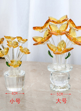 家居水晶花卉摆件玫瑰闺蜜化妆台