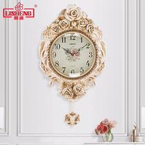 Lisein Eurostyle Hanging Clock Silent Living Room Retro Clock Swing Hanging Watch Creative Fields Garden Decoration Home Quartz Watches