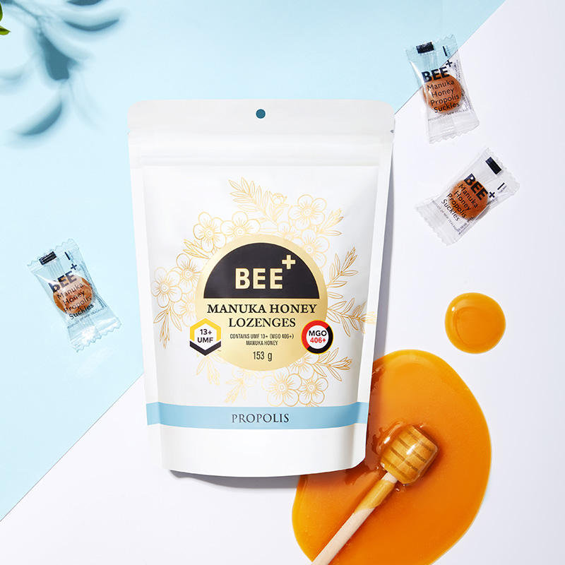 新西兰BEE+麦卢卡蜂蜜UMF13+润喉糖纯天然蜂蜜糖清新护嗓利咽多味-图3