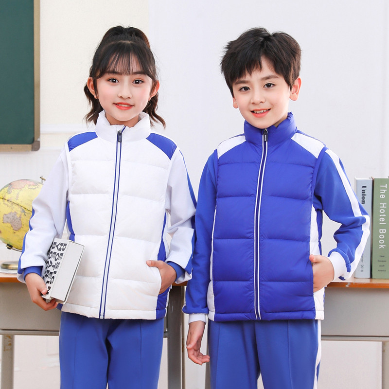 特版深圳小学生校服羽绒马甲男女冬装防寒保暖轻便型马甲90白鸭绒,淘宝优惠券,粉丝福利购,淘宝优惠卷