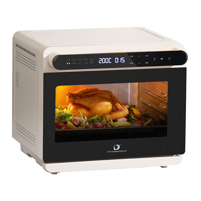 多丽蒸烤炸一体机家用空气炸锅烘焙多功能24L台式蛋糕蒸烤箱触控