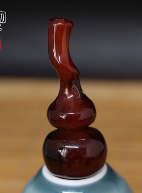 天然牦牛角葫芦手把件复古熏色吊坠挂件配饰配件