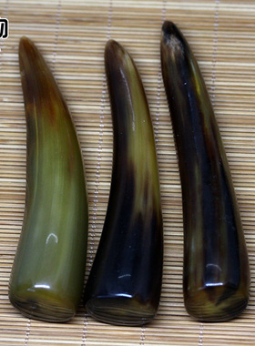 天然金丝牦牛角实心尖手把件吊坠挂件佛珠手串配饰配件