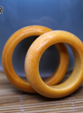 天然鹿角窄边戒指润黄高密指环跑环饰品配件