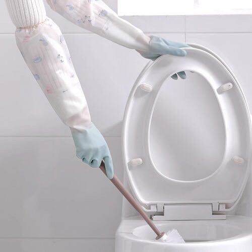 洗碗手套女防水橡胶加绒冬季厨房耐用型刷洗衣衣服皮家用加厚家务 - 图1