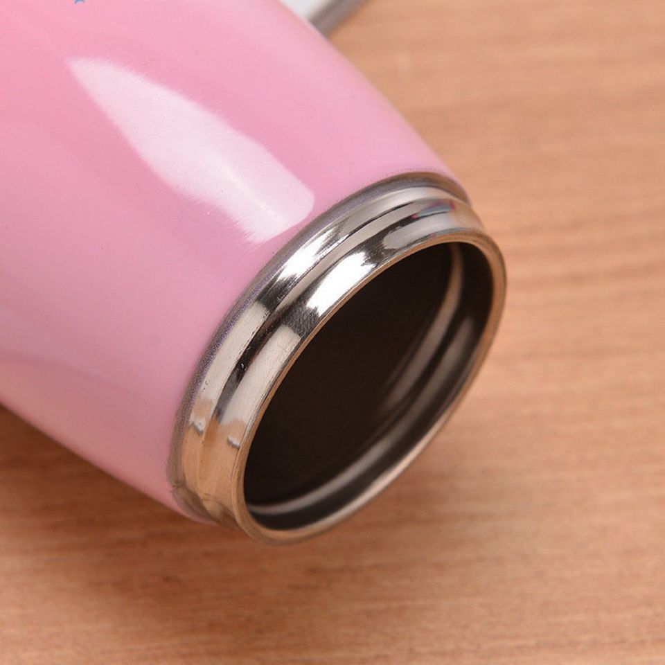 学生保温杯创意简约情侣水杯可爱女士便携不锈钢保温杯个性大肚杯 - 图3