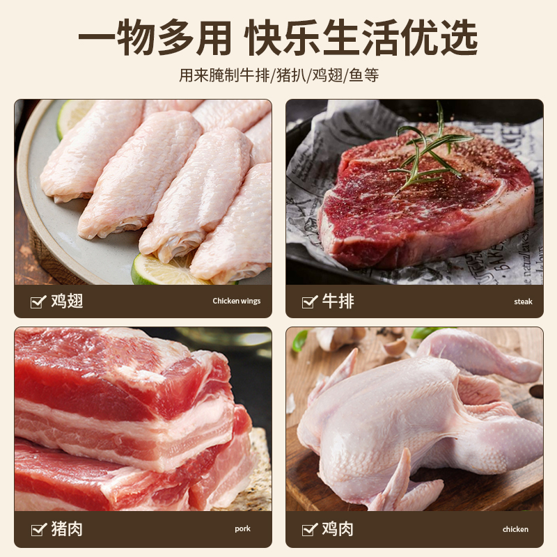 松肉针不锈钢钉猪皮牛肉拍牛排工具断筋嫩肉敲肉锤烤肉牛扒扎肉针-图1