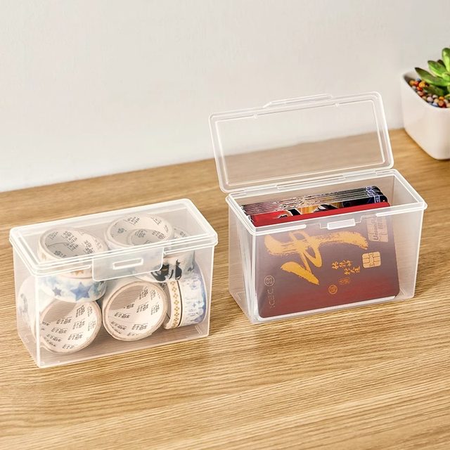 Card storage box transparent plastic card bag storage box