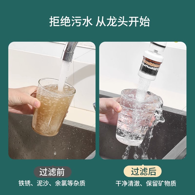 水龙头过滤器家用自来水净化器净水厨房龙头滤嘴通用延伸防溅神器 - 图2