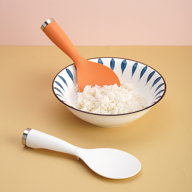 饭勺不沾米饭铲子可立盛饭打饭勺子耐高温家用厨房小号电饭锅饭勺-图1