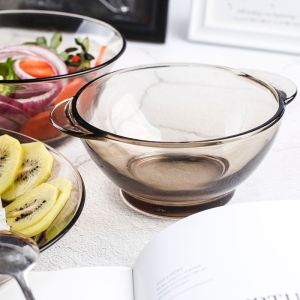 北欧茶色耐热玻璃碗